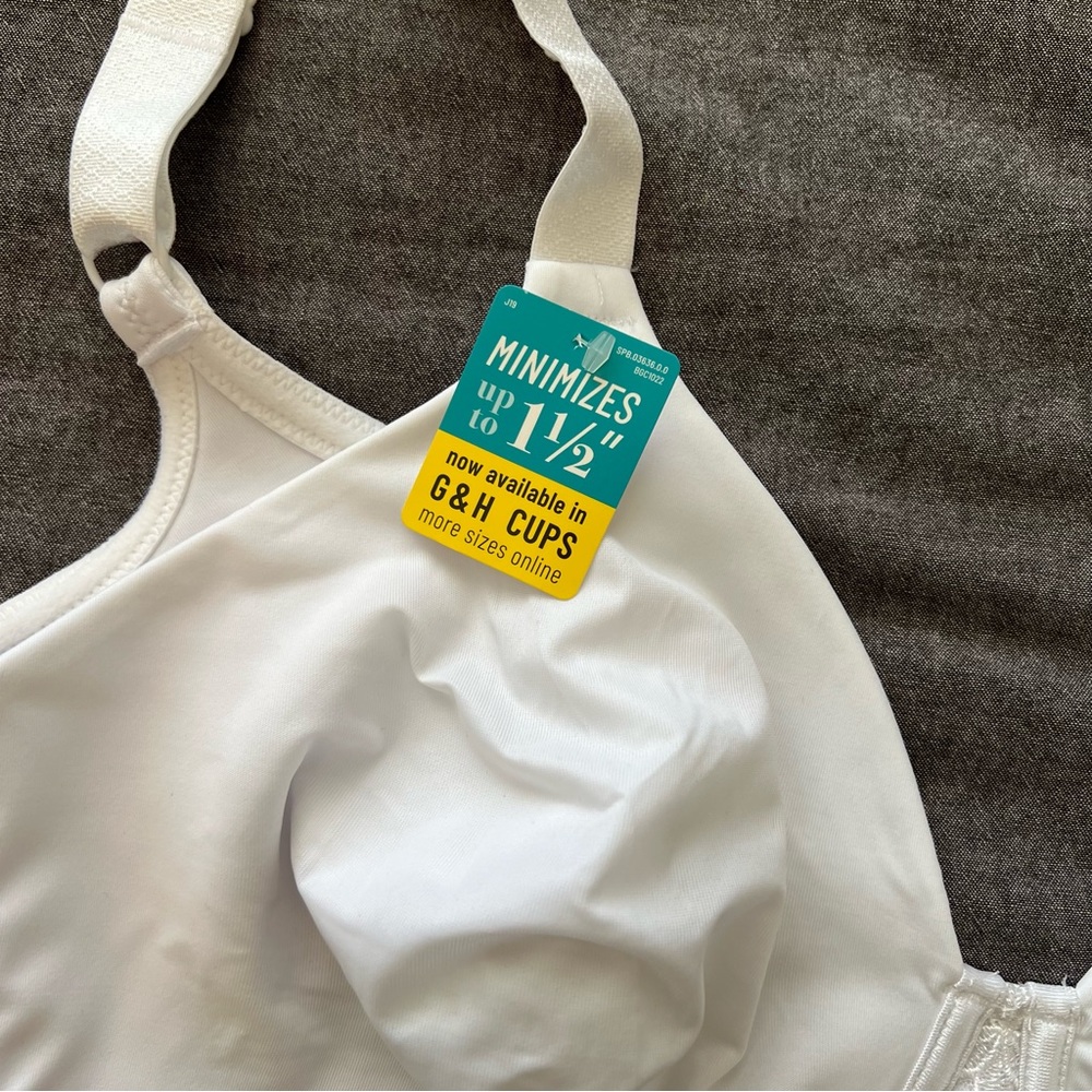 NWT Vanity Fair beauty back minimizer white bra - Picture 14 of 15